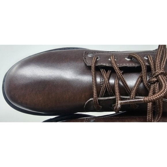 Skechers Utility Alley Cats Leather Dark Brown Oxfords Men's Size 9 (SN7111R) - Picture 2 of 13